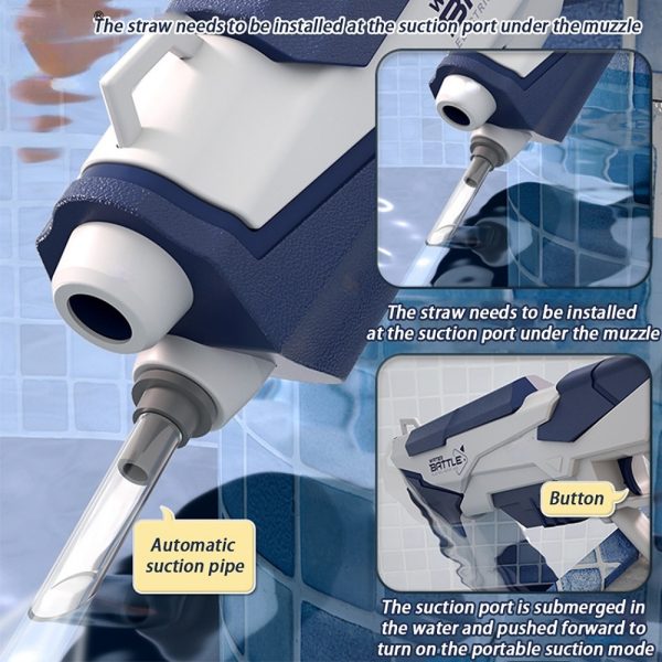 Space Electric Water Gun – Automatic Water Absorption Toy for Kids & Adults | Beach, Pool & Outdoor Fun - Image 2