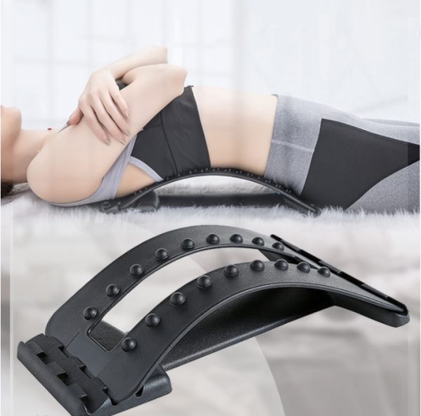 Adjustable Lumbar Back Stretcher with Acupressure & Magnetic Therapy – Pain Relief & Posture Support