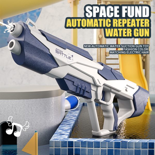 Space Electric Water Gun – Automatic Water Absorption Toy for Kids & Adults | Beach, Pool & Outdoor Fun
