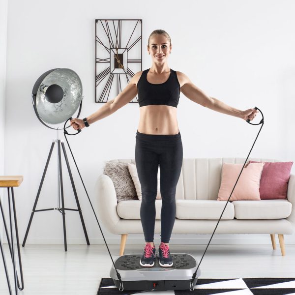 Vibration Exercise Machine with Resistance Bands & Remote – 120 Speed Whole Body Workout Platform for Weight Loss, Toning & Recovery - Image 6