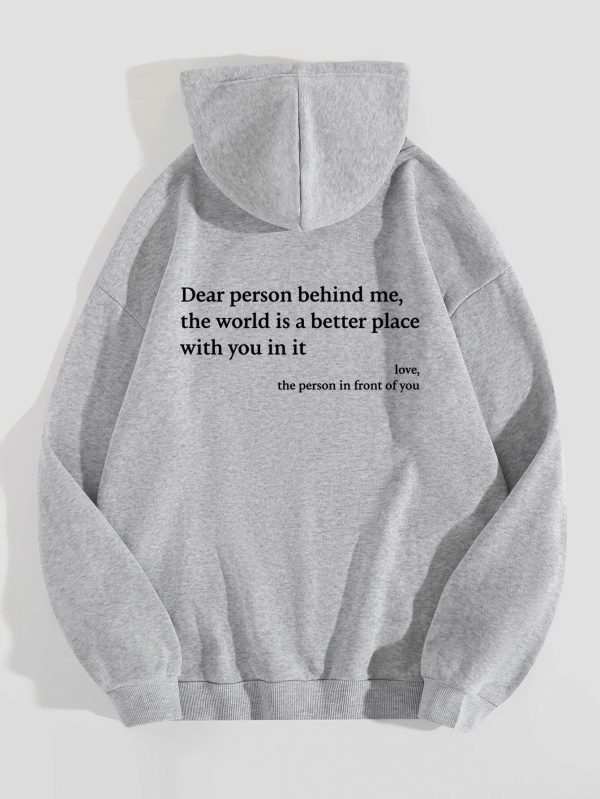 Inspirational "Dear Person Behind Me" Unisex Plush Hoodie with Kangaroo Pocket - Image 5