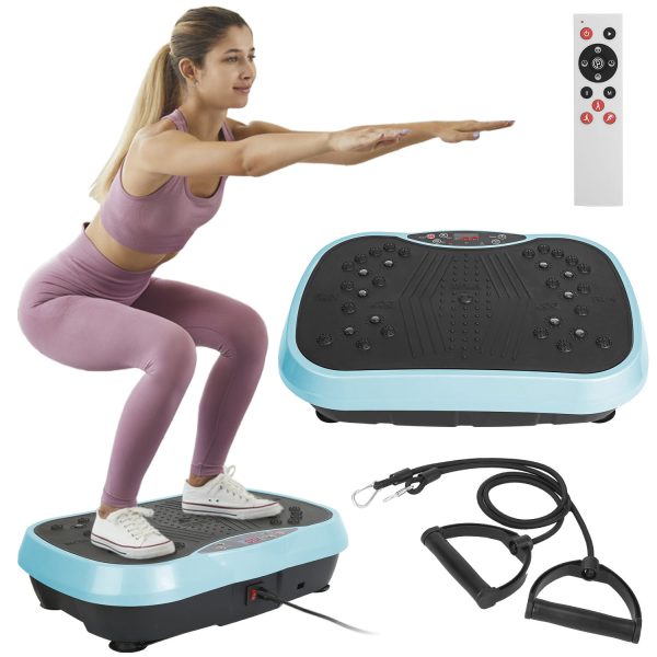 Vibration Exercise Machine with Resistance Bands & Remote – 120 Speed Whole Body Workout Platform for Weight Loss, Toning & Recovery - Image 10