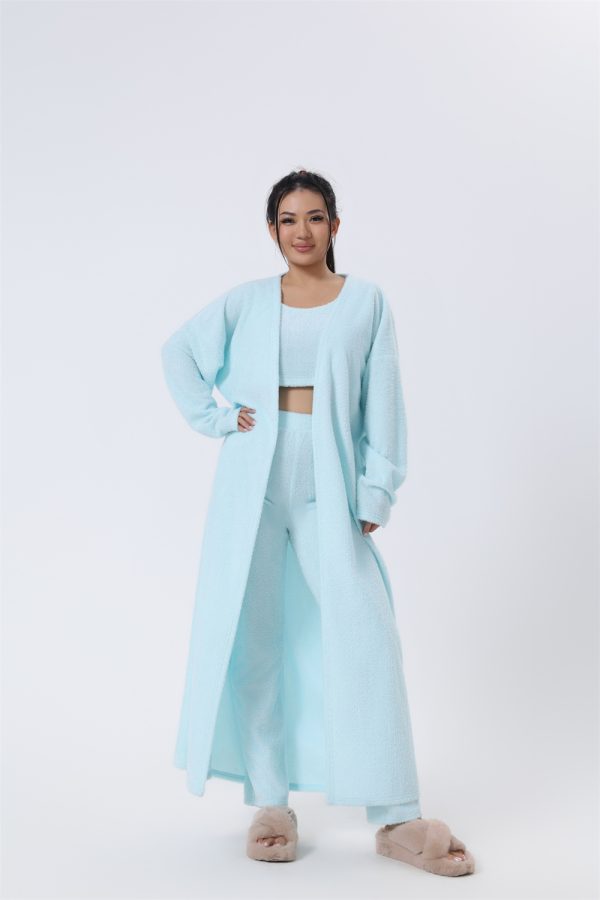 Soft & Fluffy 3-Piece Women’s Pajama Lounge Set with Cardigan - Image 7