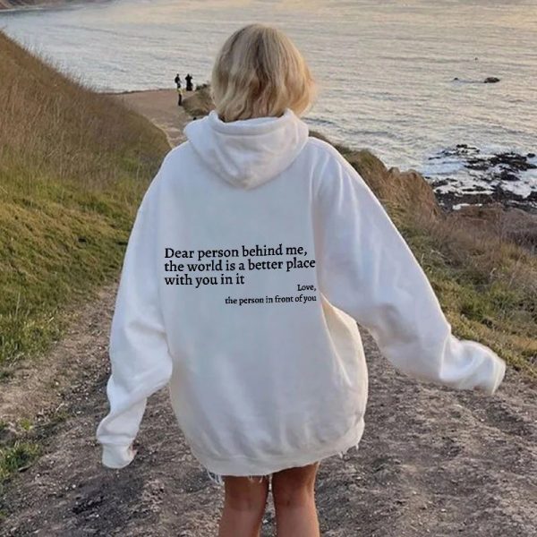 Inspirational "Dear Person Behind Me" Unisex Plush Hoodie with Kangaroo Pocket - Image 3
