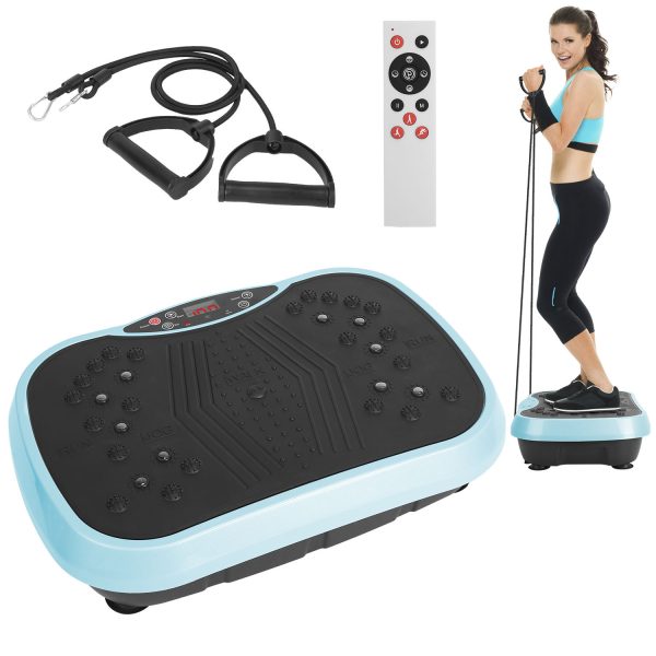 Vibration Exercise Machine with Resistance Bands & Remote – 120 Speed Whole Body Workout Platform for Weight Loss, Toning & Recovery