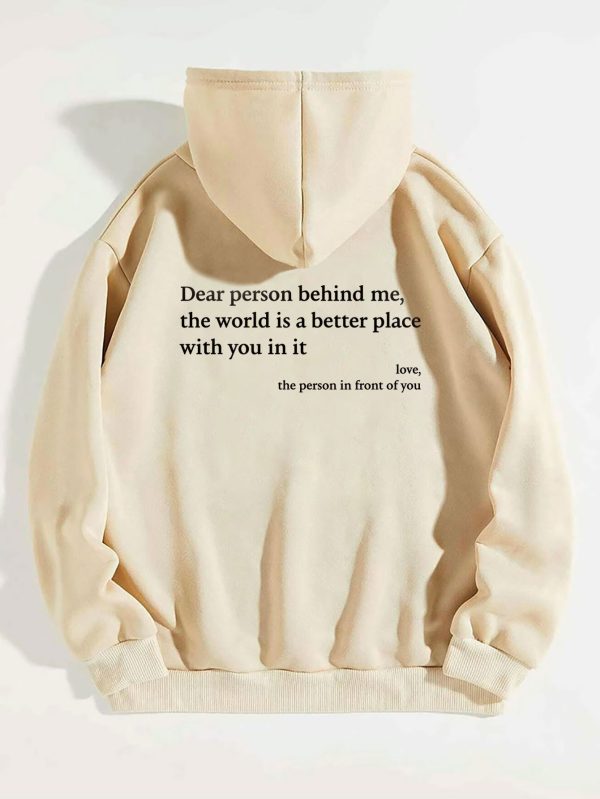 Inspirational "Dear Person Behind Me" Unisex Plush Hoodie with Kangaroo Pocket - Image 8