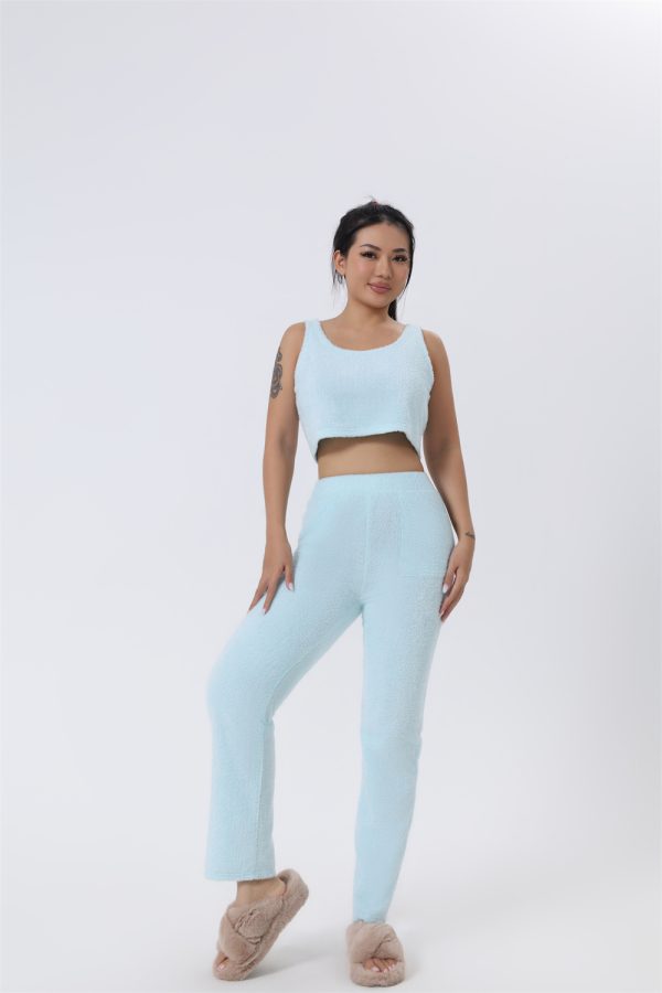 Soft & Fluffy 3-Piece Women’s Pajama Lounge Set with Cardigan - Image 9