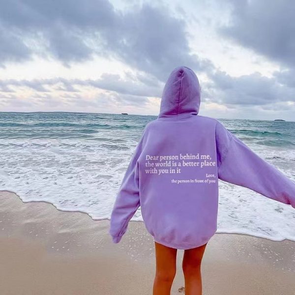 Inspirational "Dear Person Behind Me" Unisex Plush Hoodie with Kangaroo Pocket - Image 6
