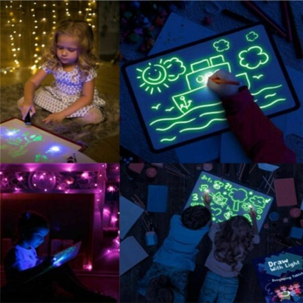 3D Magic Light Drawing Pad – Educational Glow Sketch Board with 8 Light Effects