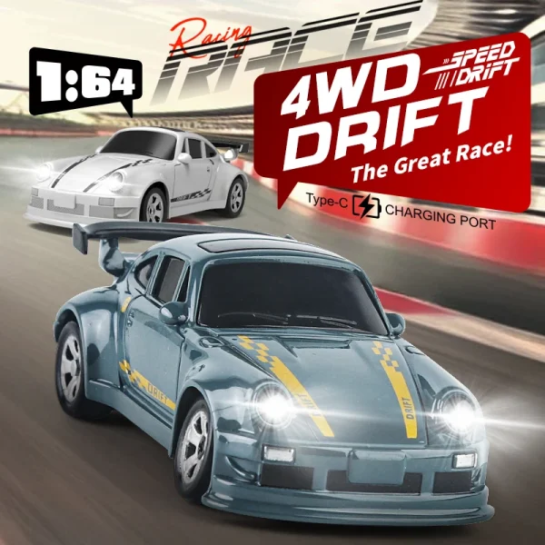 4WD 2.4GHz RC Mini Drift Car – 1/64 Scale Remote Control Racing Model for Kids & Collectors - Image 2