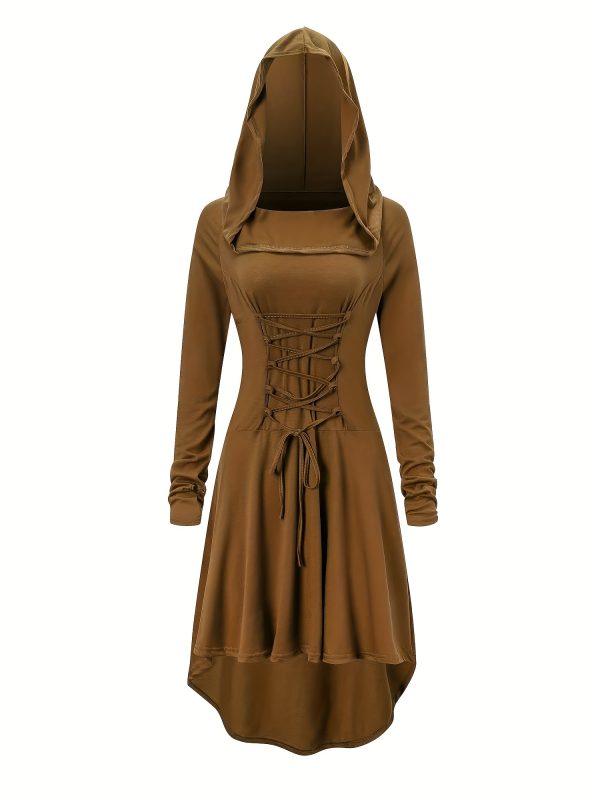 Gothic Hooded Cosplay / Halloween Dress – Elegant Long Sleeve Costume - Image 7
