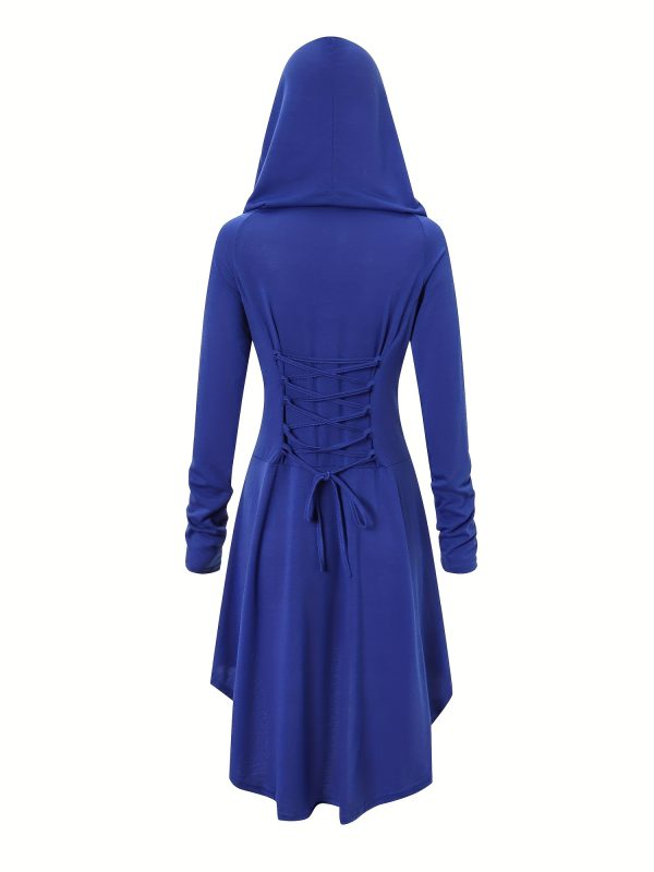 Gothic Hooded Cosplay / Halloween Dress – Elegant Long Sleeve Costume - Image 10