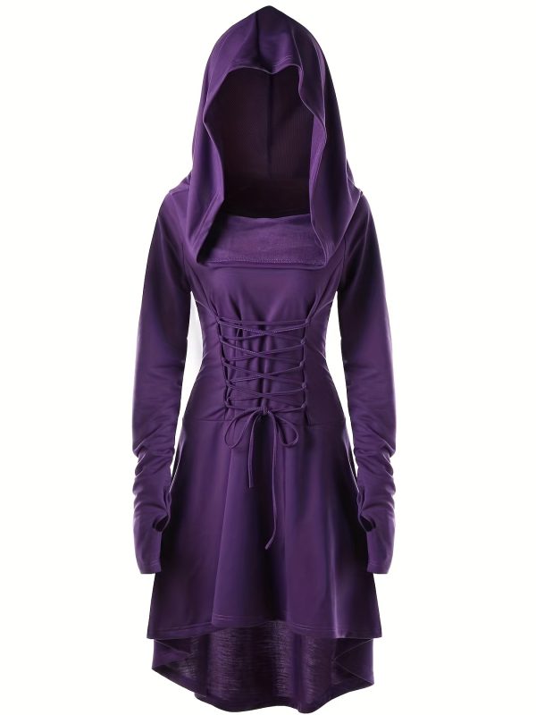 Gothic Hooded Cosplay / Halloween Dress – Elegant Long Sleeve Costume