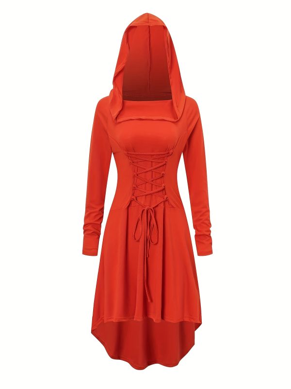 Gothic Hooded Cosplay / Halloween Dress – Elegant Long Sleeve Costume - Image 5